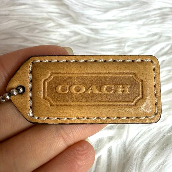 y2k 2" COACH Vintage Fob Bag Charm Hang tag Hangtag - Picture 1 of 2